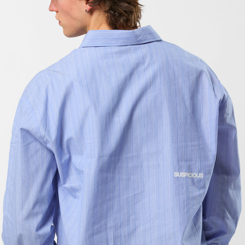 Spring 1 / S2026 Striped Longsleeve Shirt - Light Blue & White