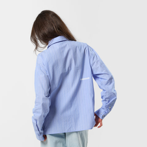Spring 1 / S2026 Striped Longsleeve Shirt - Light Blue & White