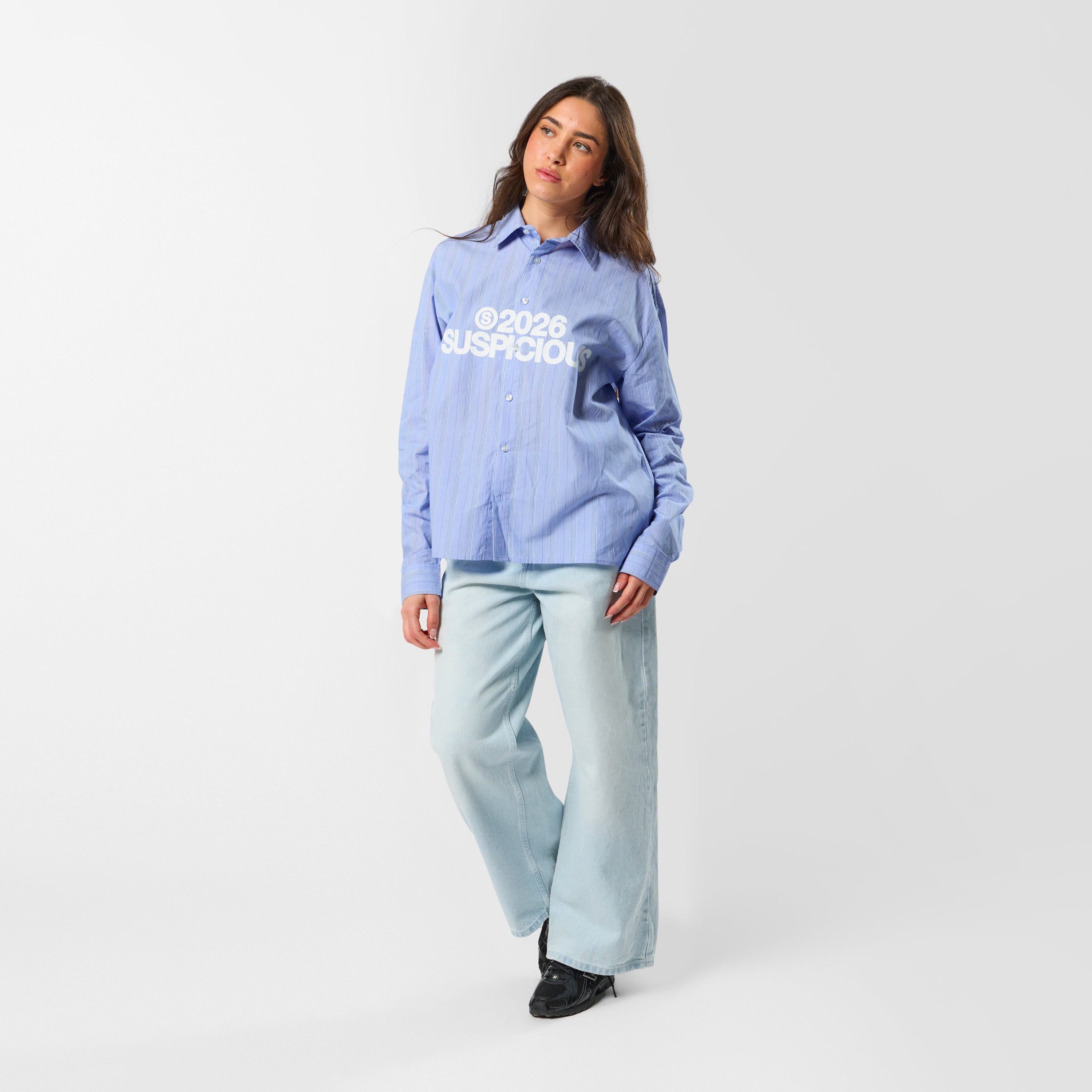 S2026 Striped Longsleeve Shirt - Light Blue & White – Suspicious