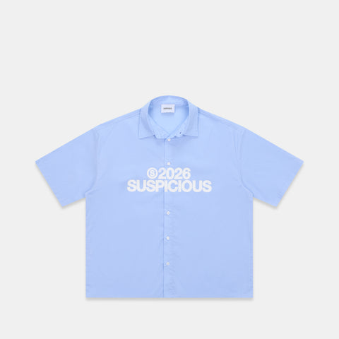 Spring 1 / S2026 Striped Shortsleeve Shirt - Light Blue
