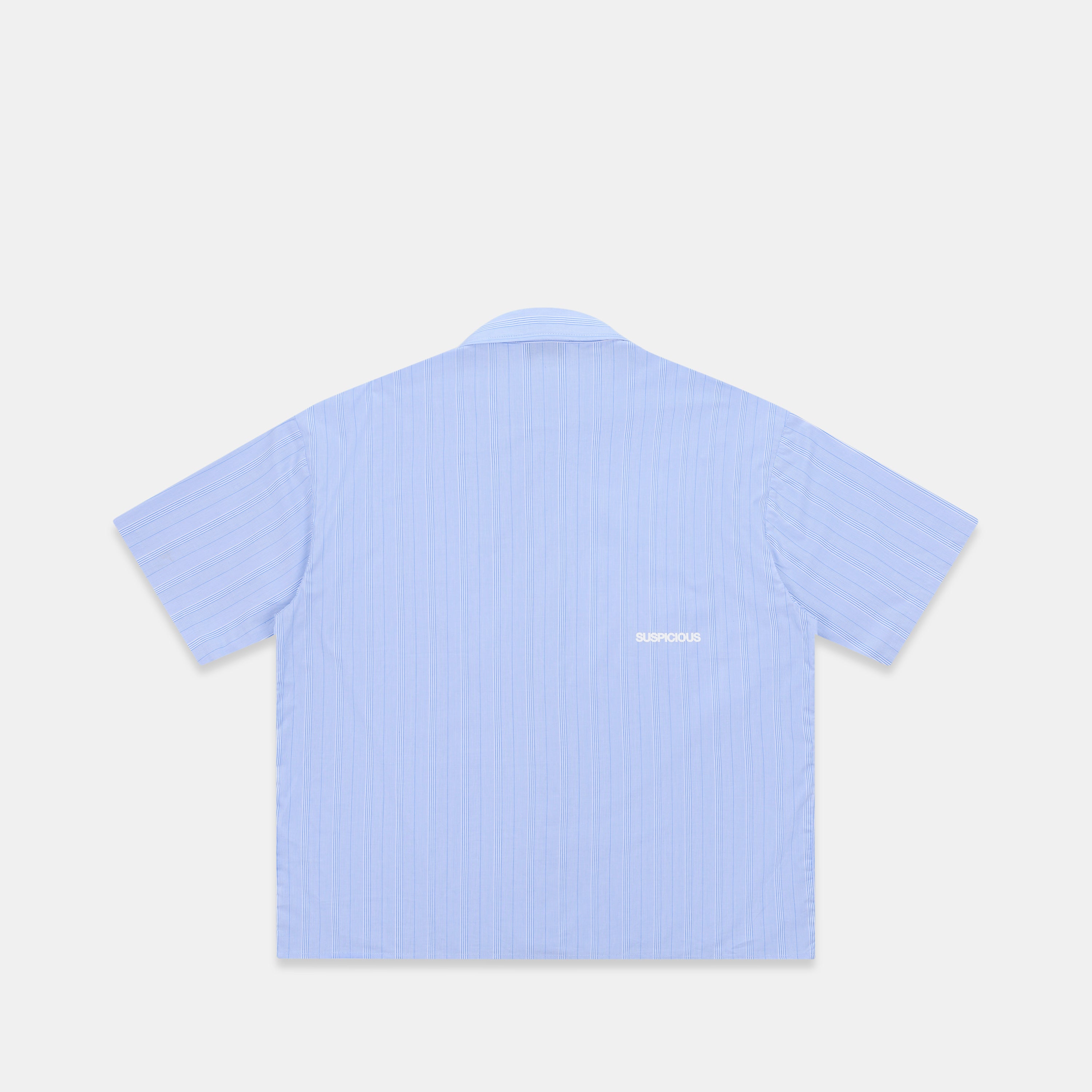 S2026 Striped Shortsleeve Shirt - Light Blue & White – Suspicious