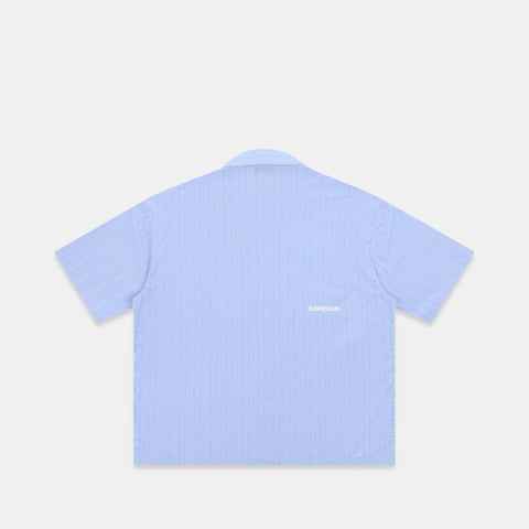 Spring 1 / S2026 Striped Shortsleeve Shirt - Light Blue & White