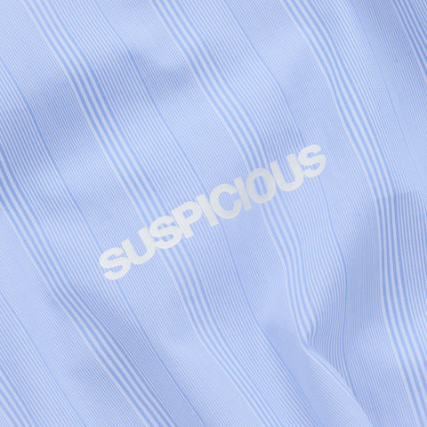 Spring 1 / S2026 Striped Shortsleeve Shirt - Light Blue & White