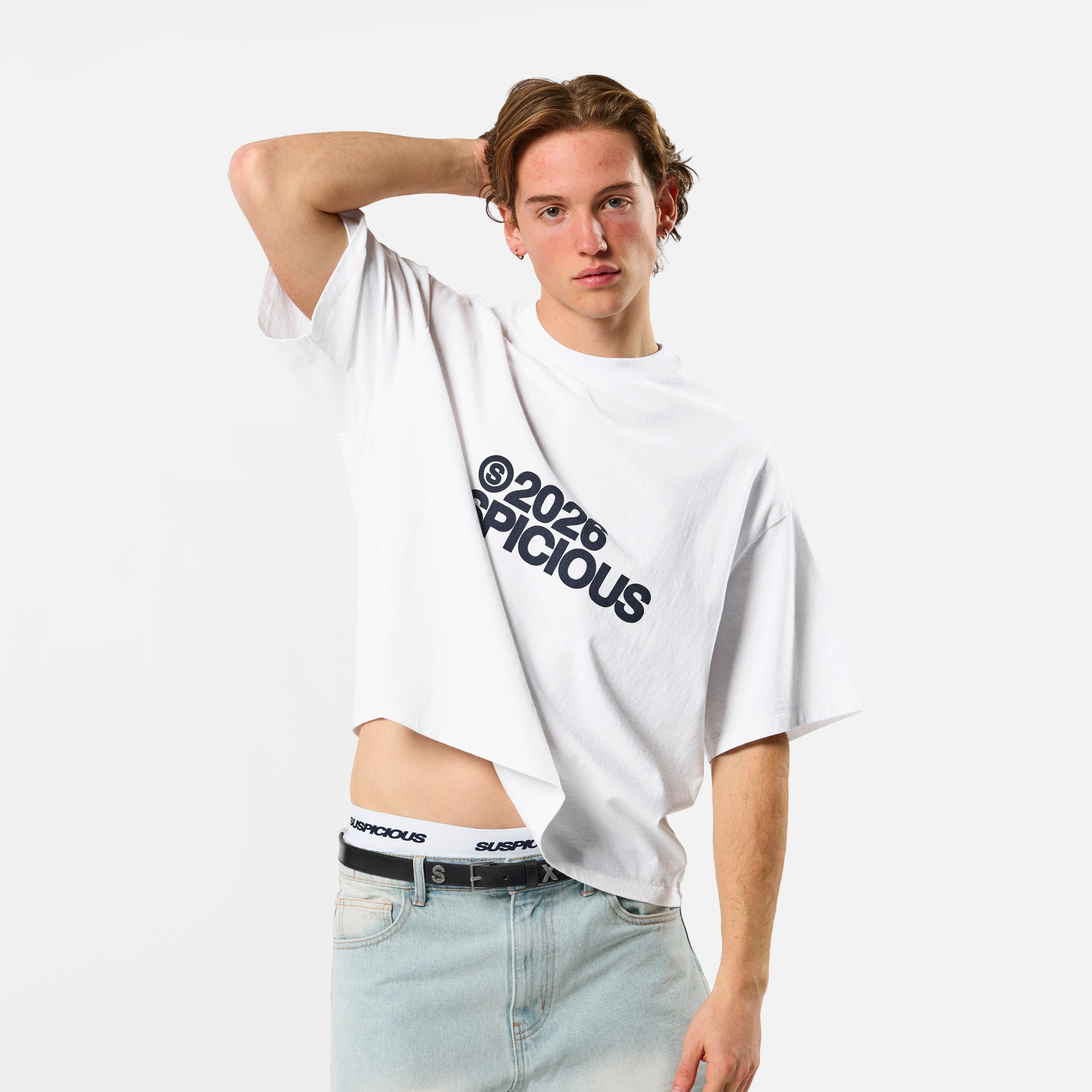 S2026 Tee - White – Suspicious Antwerp