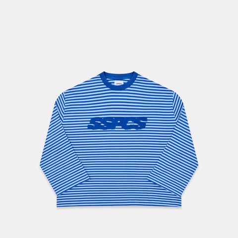 Summer Stripes / SSPCS Applique Striped Longsleeve - Blue