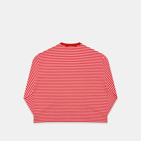 Summer Stripes / SSPCS Applique Striped Longsleeve - Red