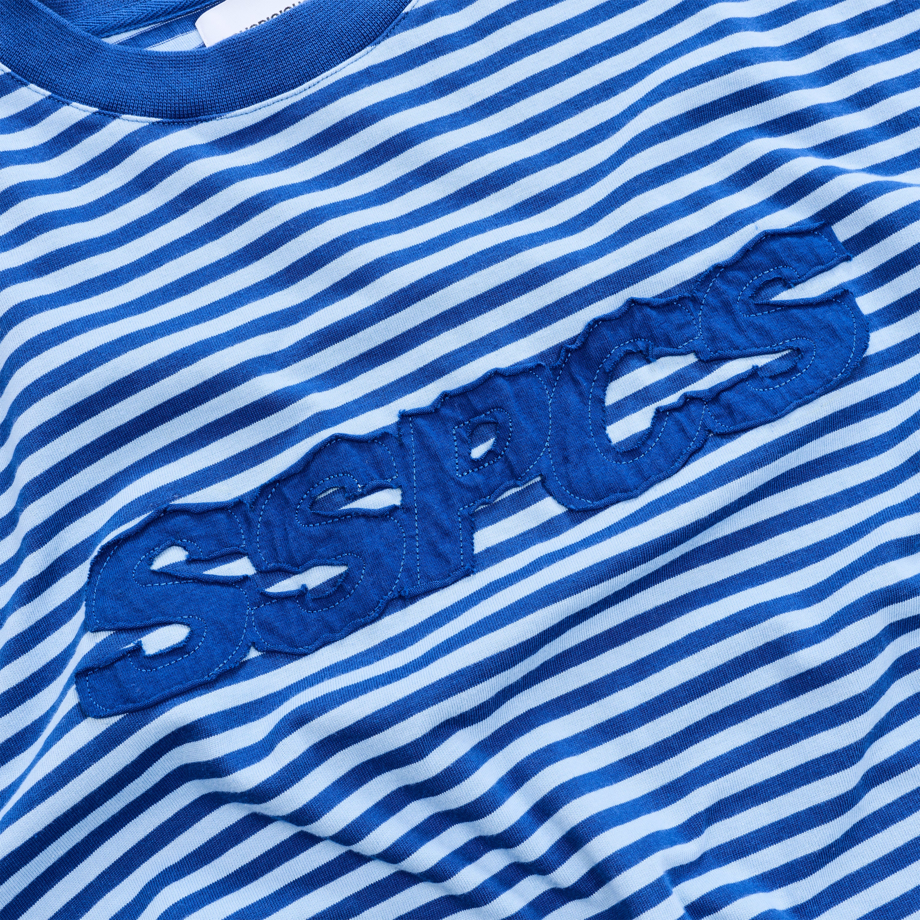SSPCS Applique Striped Tee - Blue – Suspicious Antwerp