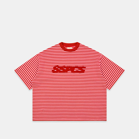 Summer Stripes / SSPCS Applique Striped Tee - Red