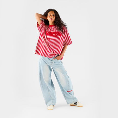Summer Stripes / SSPCS Applique Striped Tee - Red