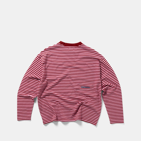 End Of Summer / SSPCS Striped Longsleeve - Dusty Pink & Red