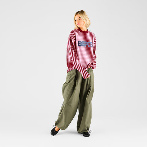 End Of Summer / SSPCS Striped Longsleeve - Dusty Pink & Red