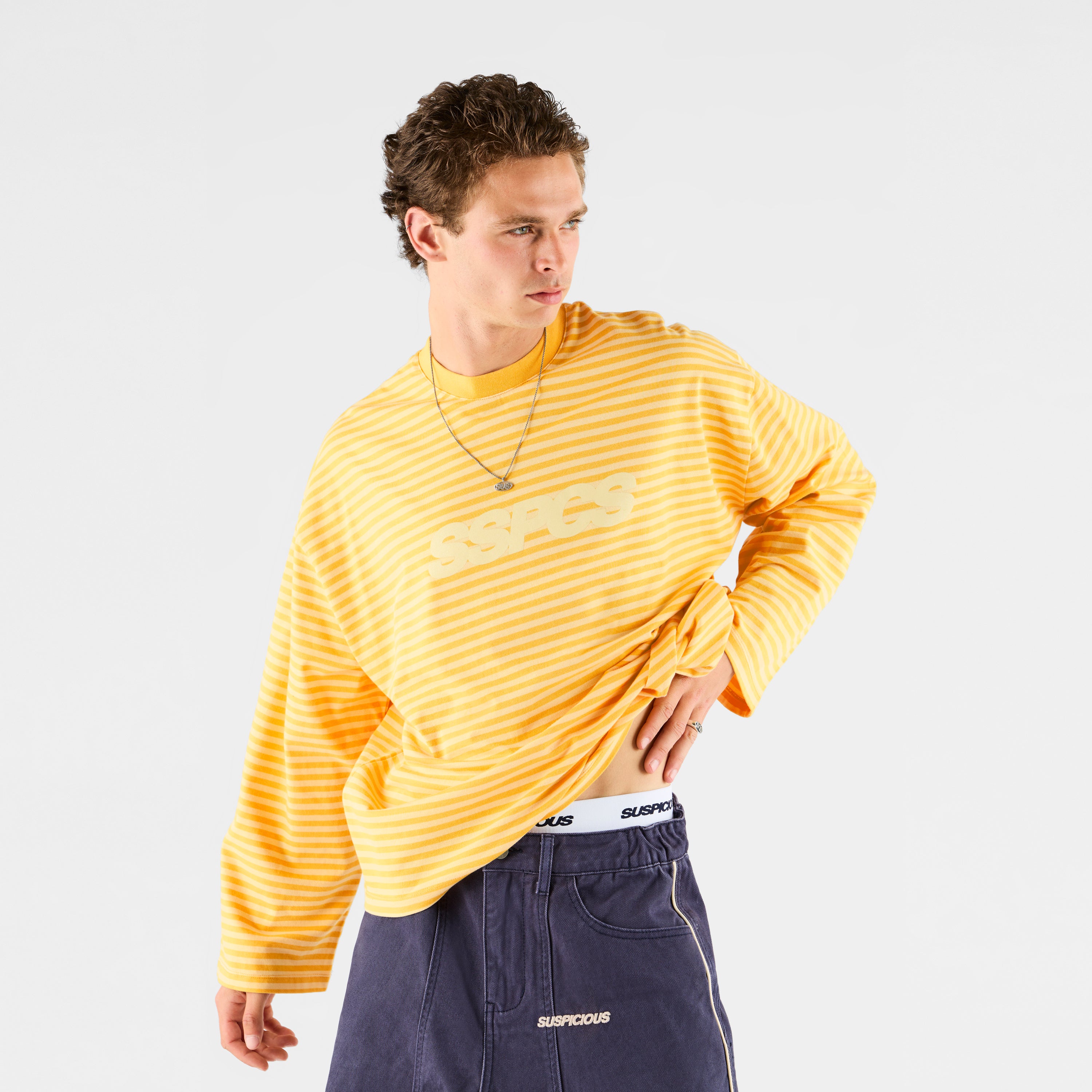 SSPCS Striped Longsleeve - Yellow – Suspicious Antwerp