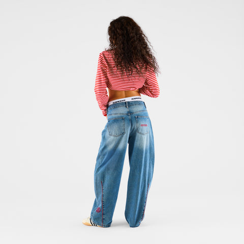 Summer Stripes / SSPCS Striped Ringer Longsleeve - Red