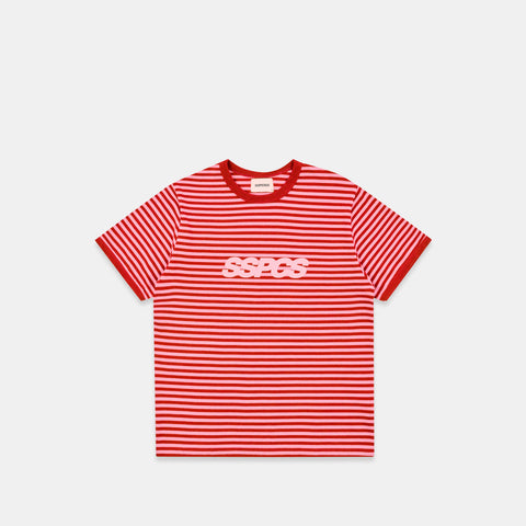 Summer Stripes / SSPCS Striped Ringer Tee - Red