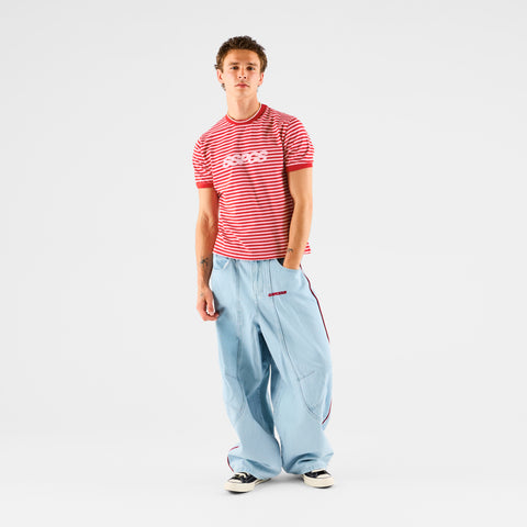 Summer Stripes / SSPCS Striped Ringer Tee - Red