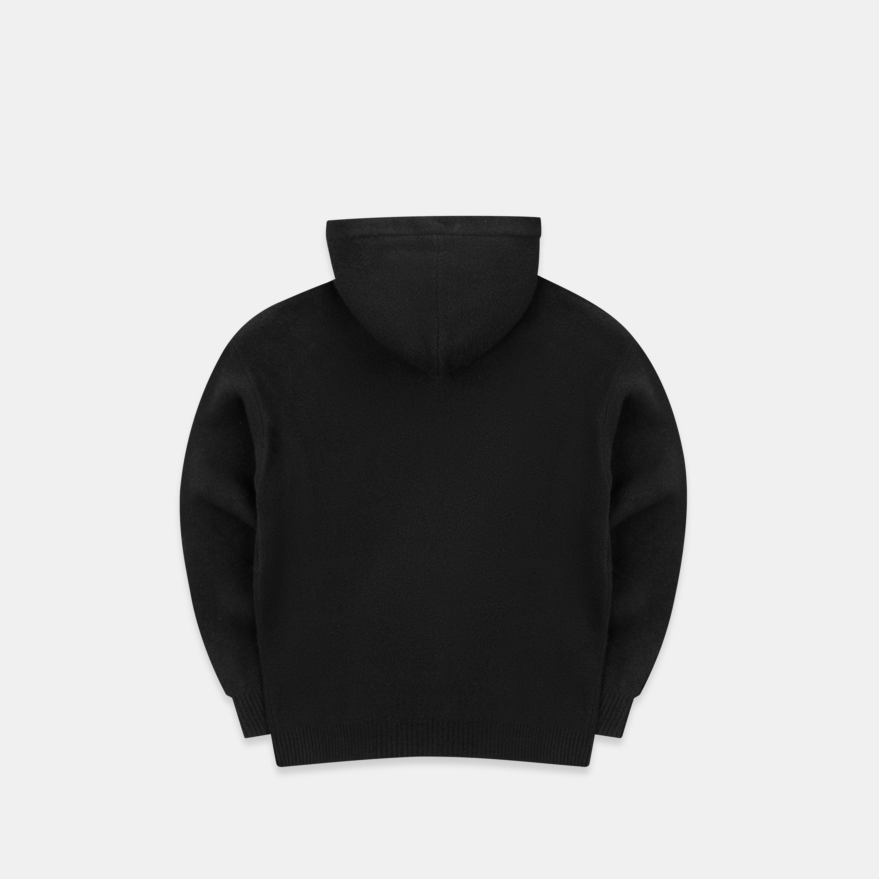 黒　S button knit hoodie SSPCS Knitted Hoodie - Black – Suspicious Antwerp