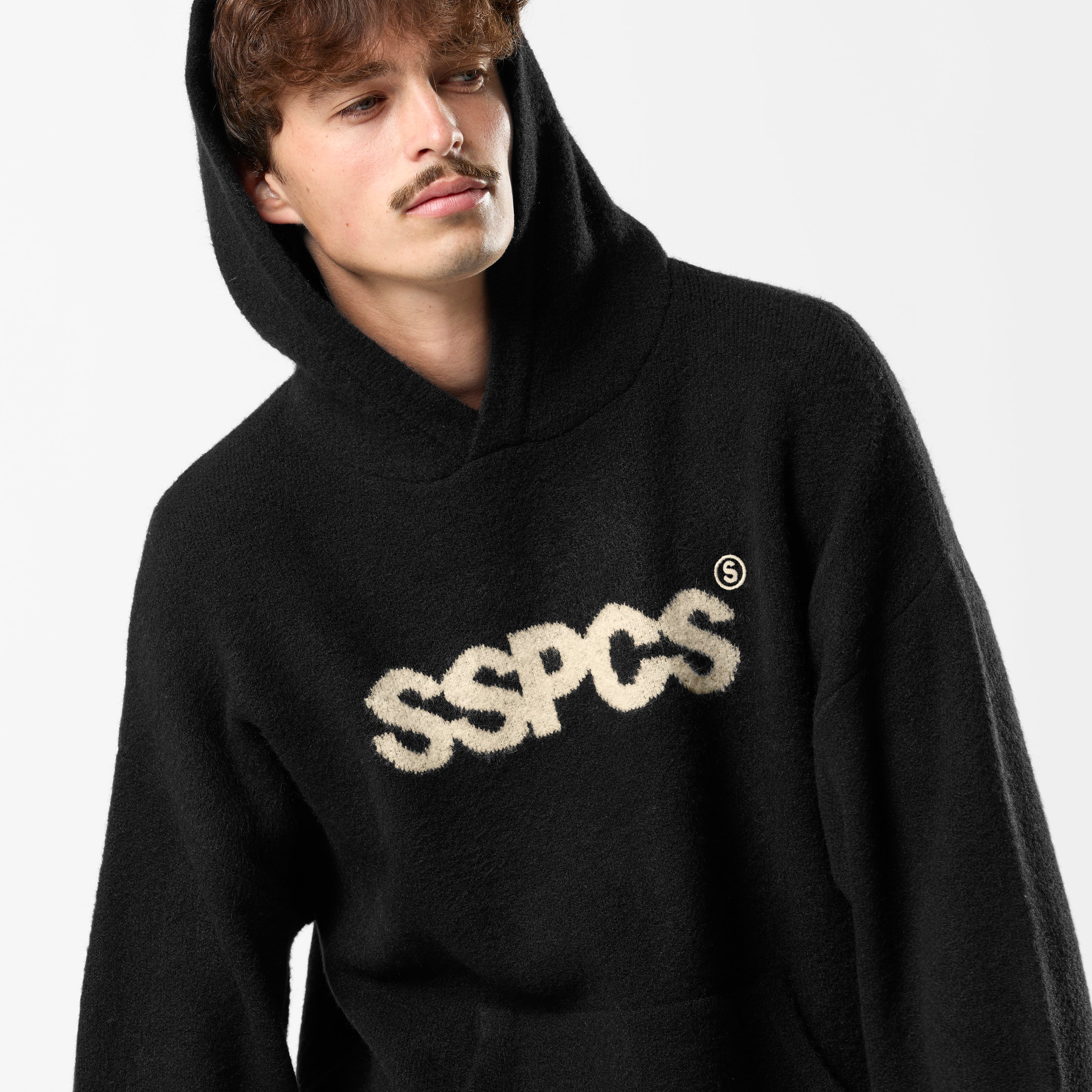 SSPCS Knitted Hoodie - Black – Suspicious Antwerp