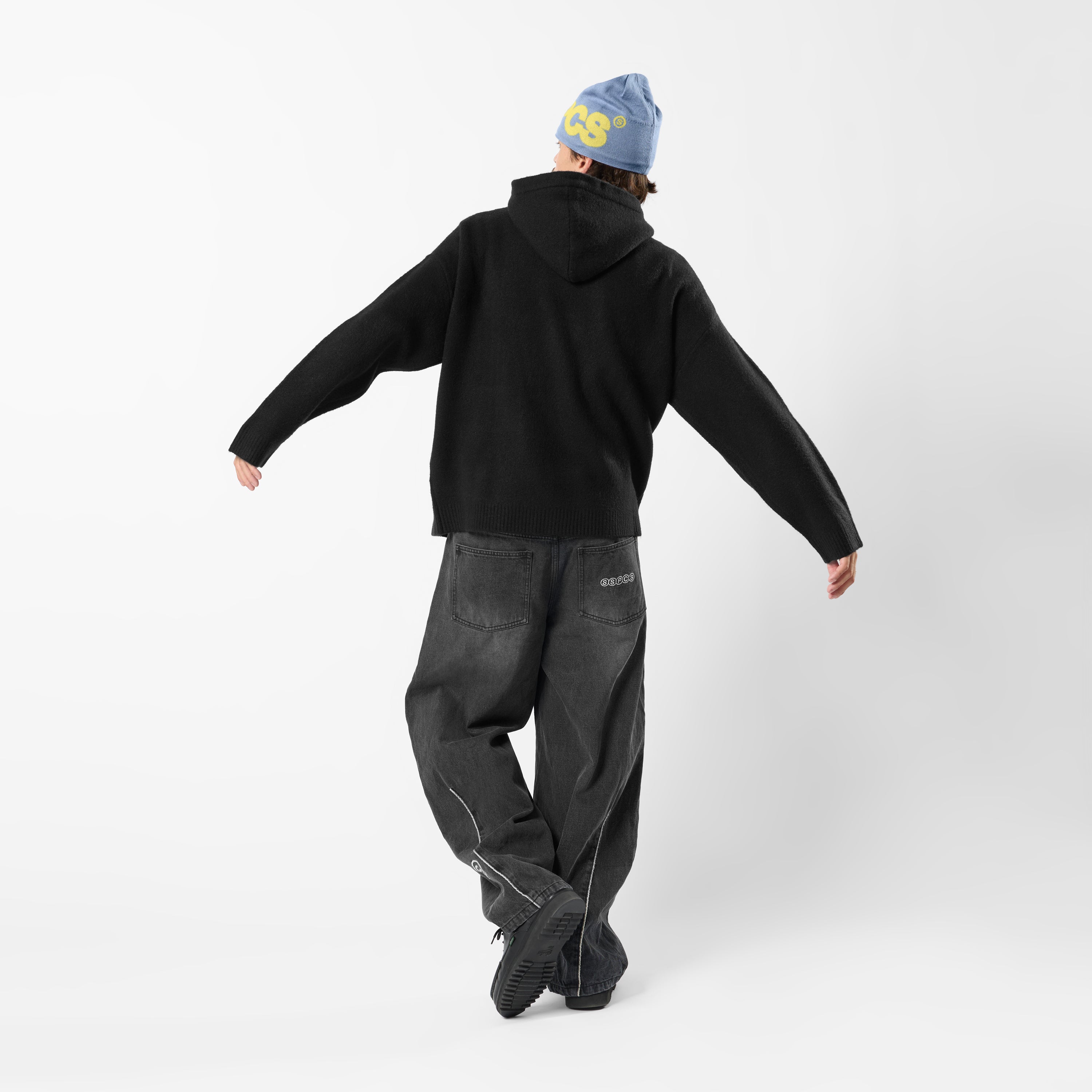 SSPCS Knitted Hoodie - Black – Suspicious Antwerp