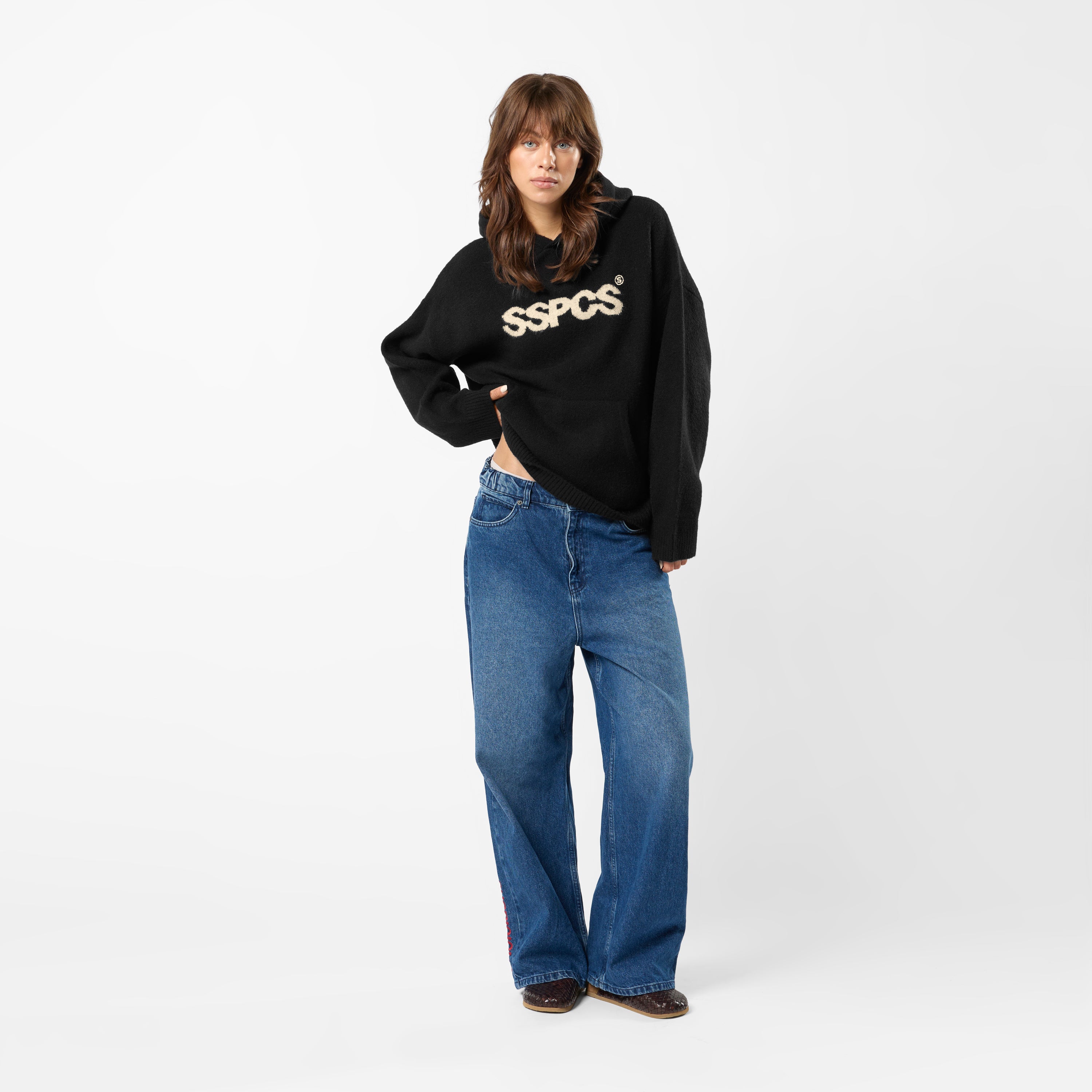 SSPCS Knitted Hoodie - Black – Suspicious Antwerp