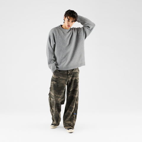 Winter 2 / Script Knitted Sweat - Heather Grey