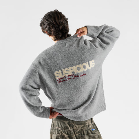 Winter 2 / Script Knitted Sweat - Heather Grey