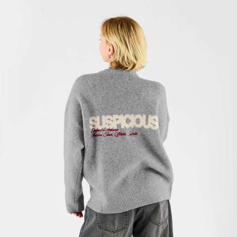 Winter 2 / Script Knitted Sweat - Heather Grey