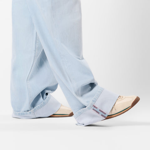 Winter2 / Selvedge Turn-Up Baggy Jeans - Bleached