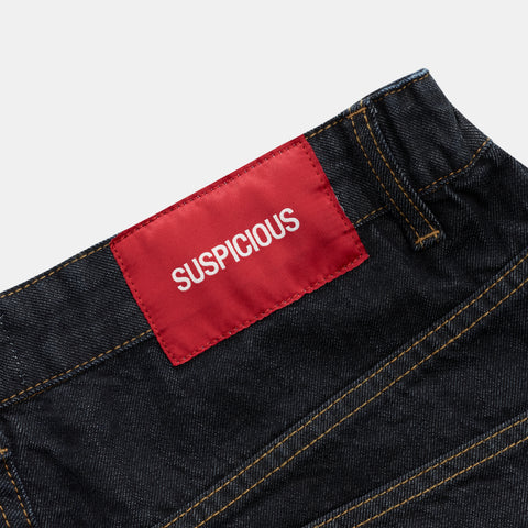 Winter2 / Selvedge Turn-Up Baggy Jeans - Indigo