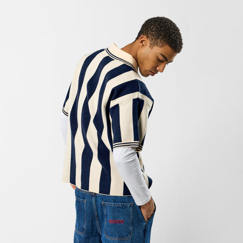 Off Season / Sideline Knitted Football Polo - Nightfall