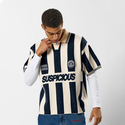 Off Season / Sideline Knitted Football Polo - Nightfall