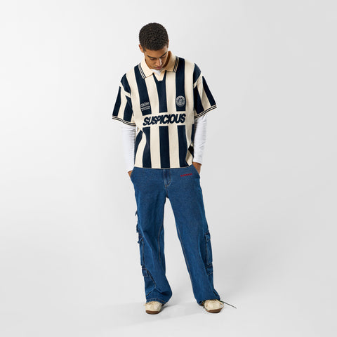 Off Season / Sideline Knitted Football Polo - Nightfall