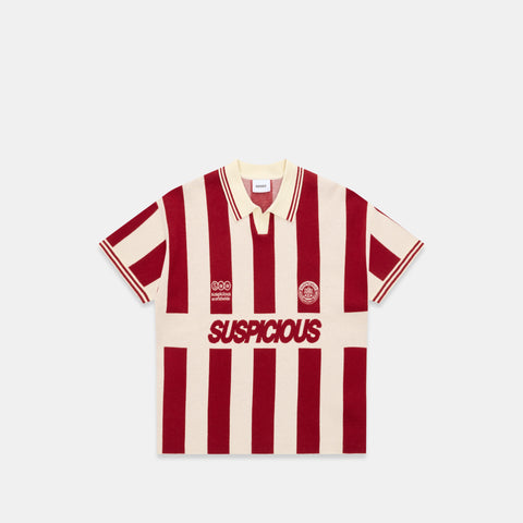 Off Season / Sideline Knitted Football Polo - Red