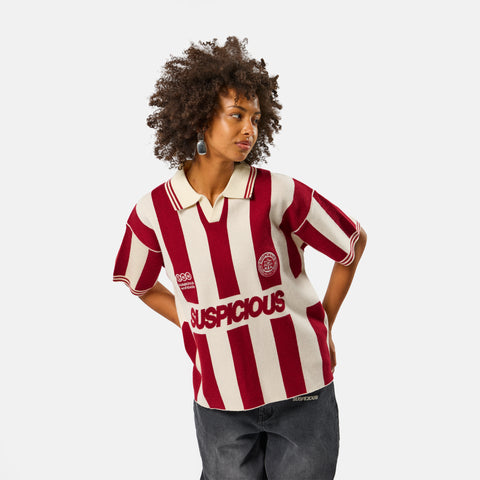 Off Season / Sideline Knitted Football Polo - Red