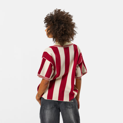 Off Season / Sideline Knitted Football Polo - Red