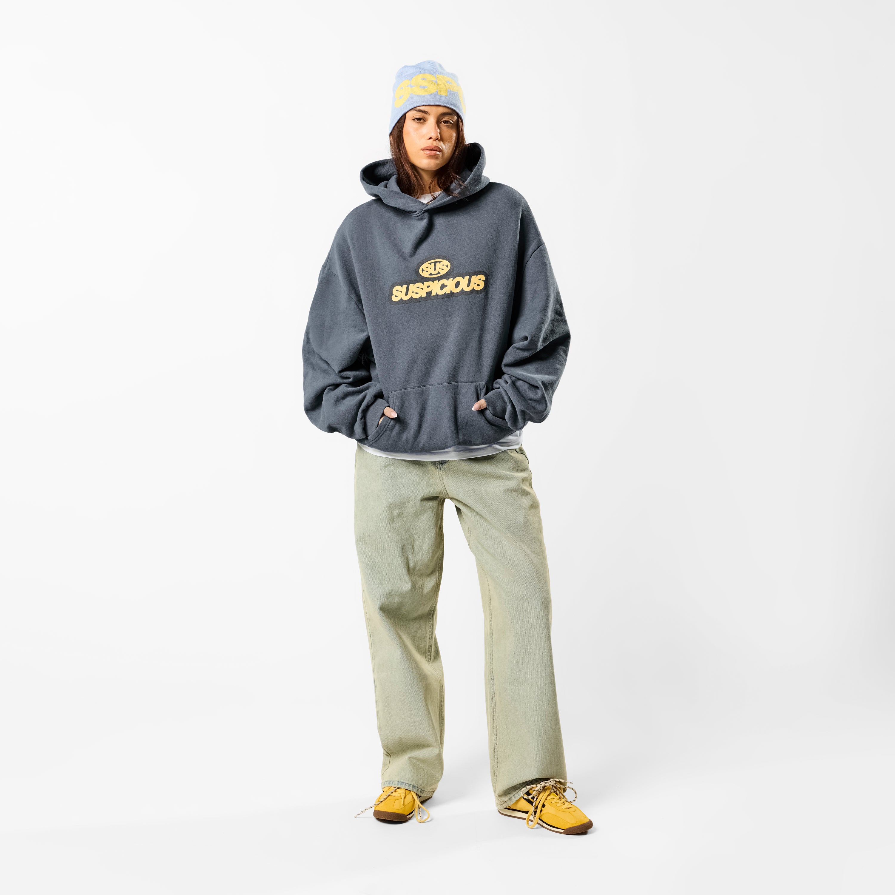 スタンプ　STAMP HOODIE Signature Stamp Hoodie - Grisaille – Suspicious Antwerp