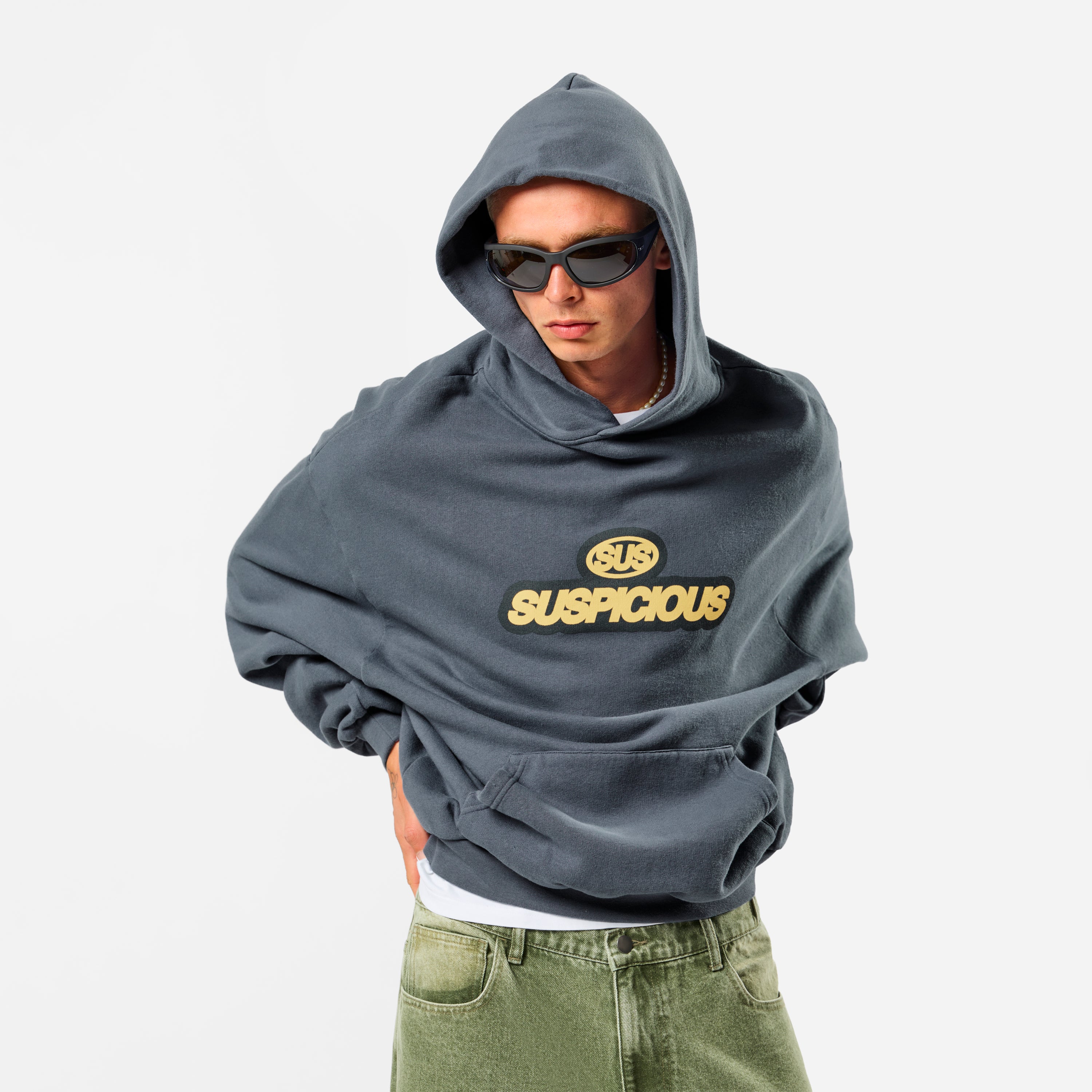 スタンプ　STAMP HOODIE SACHI Stamp Zip Hoodie in Charcoal | SACHI.LA