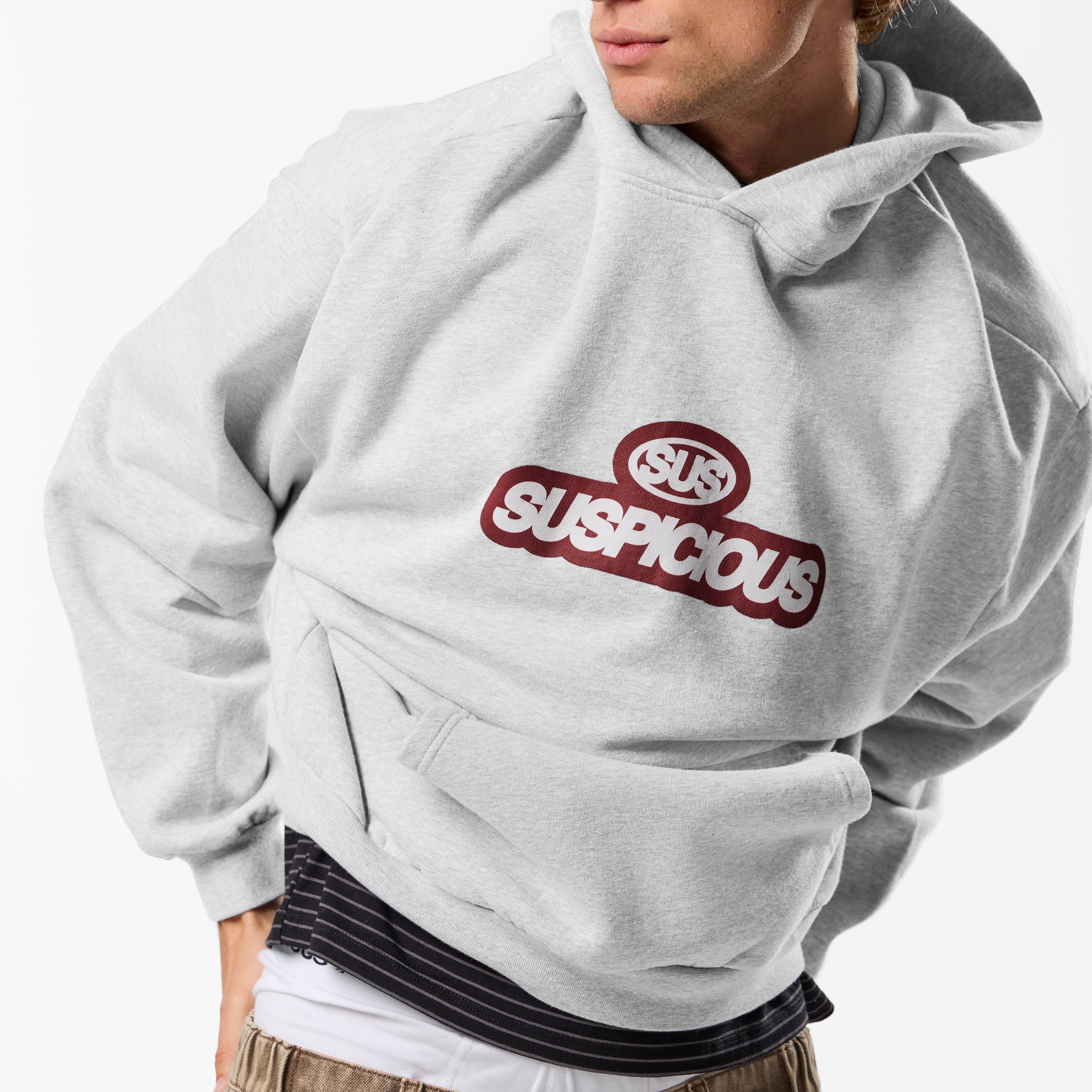 Signature Stamp Hoodie - Neutral Heather – Suspicious Antwerp