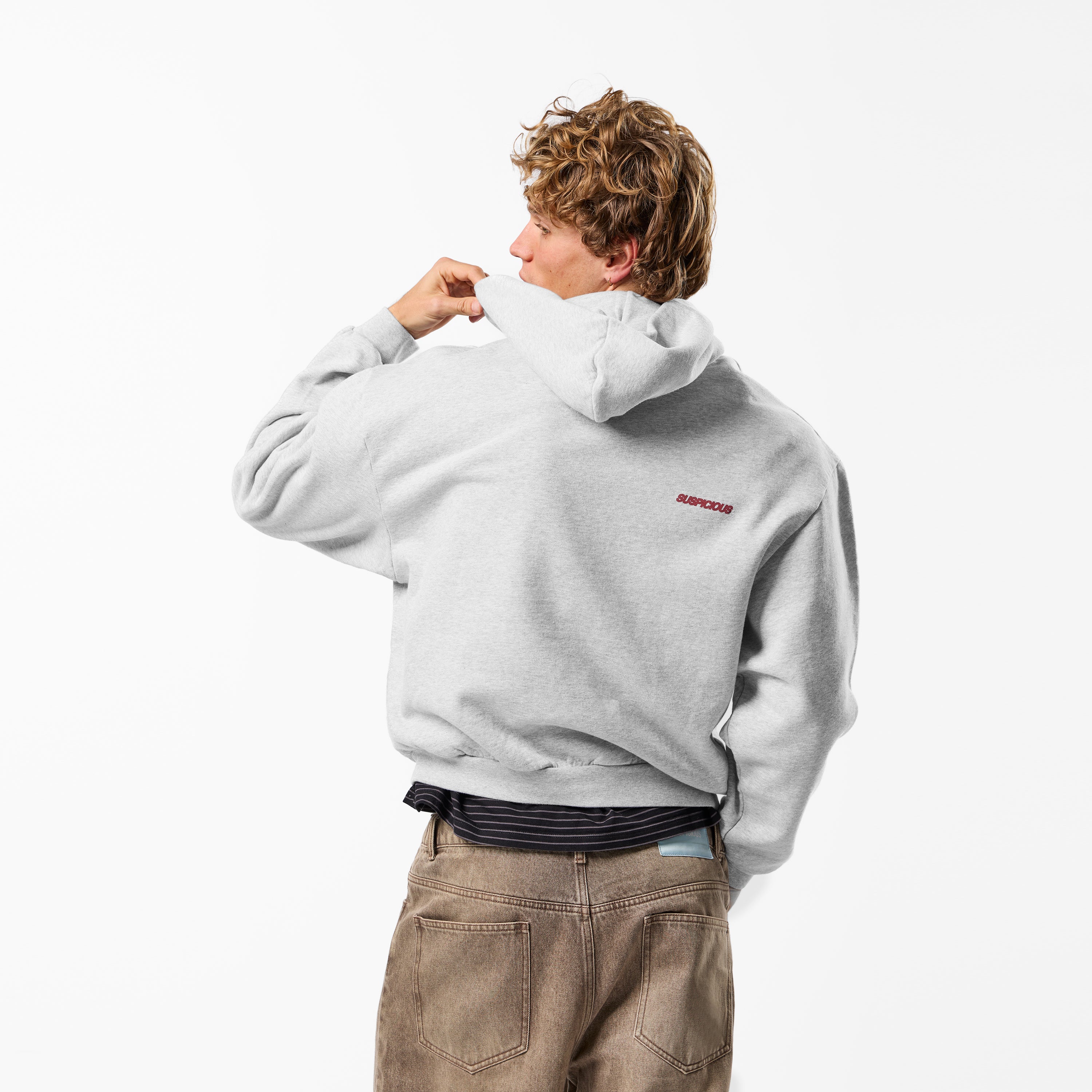 Signature Stamp Hoodie - Neutral Heather – Suspicious Antwerp