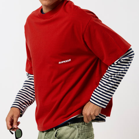 Bestsellers Variants / Slab Tee - Ruby Red