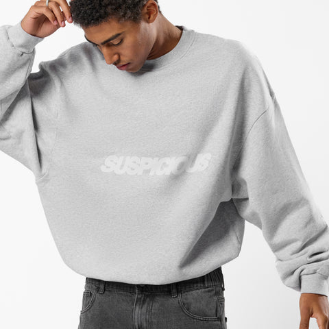 PL / Slanted Crewneck - Neutral Heather