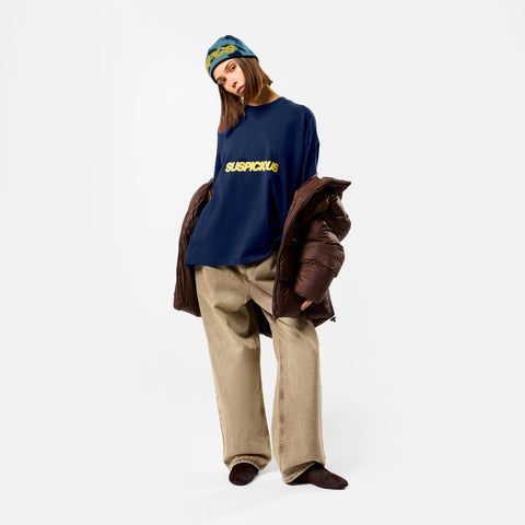 Camo / Slanted Tee - Deep Navy