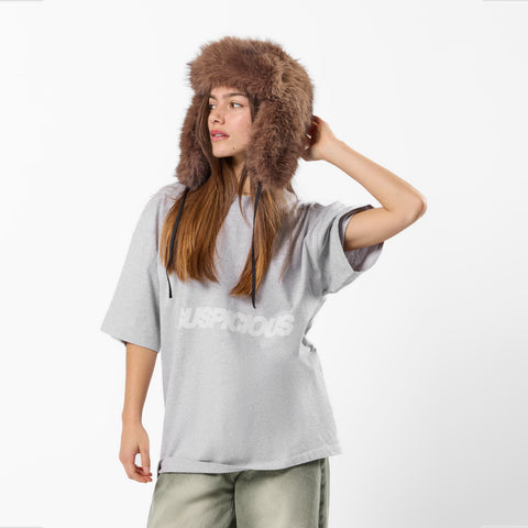 PL / Slanted Tee - Neutral Heather