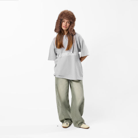 PL / Slanted Tee - Neutral Heather