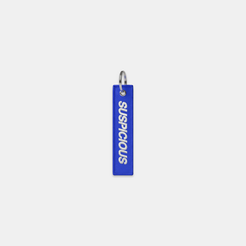 PL / Suspicious Embroidered Keychain - Big Blue