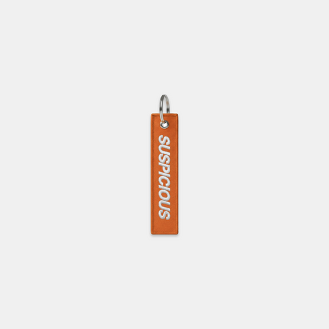 PL / Suspicious Embroidered Keychain - Orange