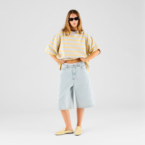 Summer Breeze / Solid Jeans Shorts - Bleached