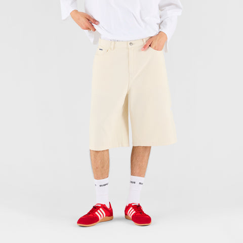 Summer Breeze / Solid Jeans Shorts - Egret