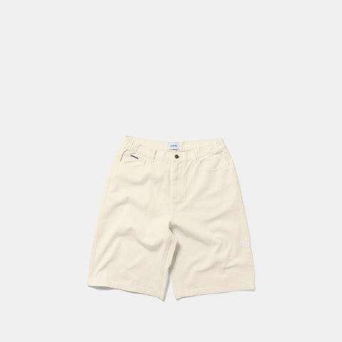 Summer Breeze / Solid Jeans Shorts - Egret