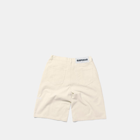 Summer Breeze / Solid W Jeans Shorts - Egret