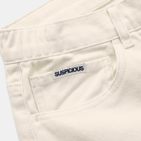 Summer Breeze / Solid W Jeans Shorts - Egret